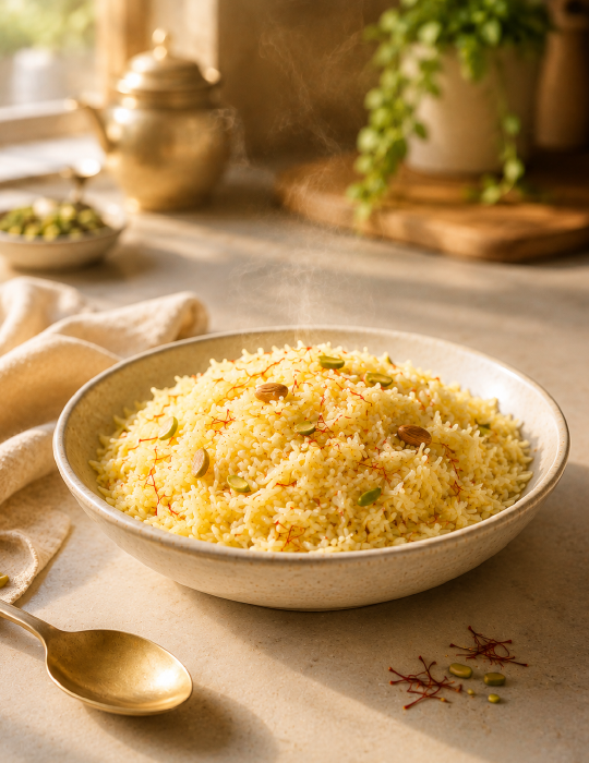 Saffron Rice - Pahadi Saffron Recipe